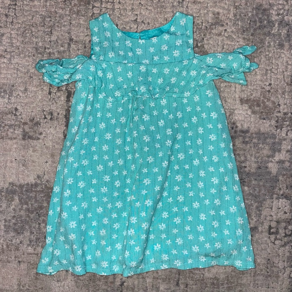 Cat & Jack Teal Floral Kids Dress